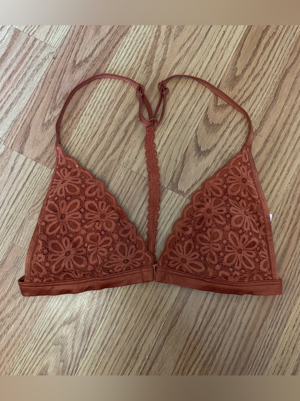 Victoria's Secret Rust Orange Mesh Triangle Bralette